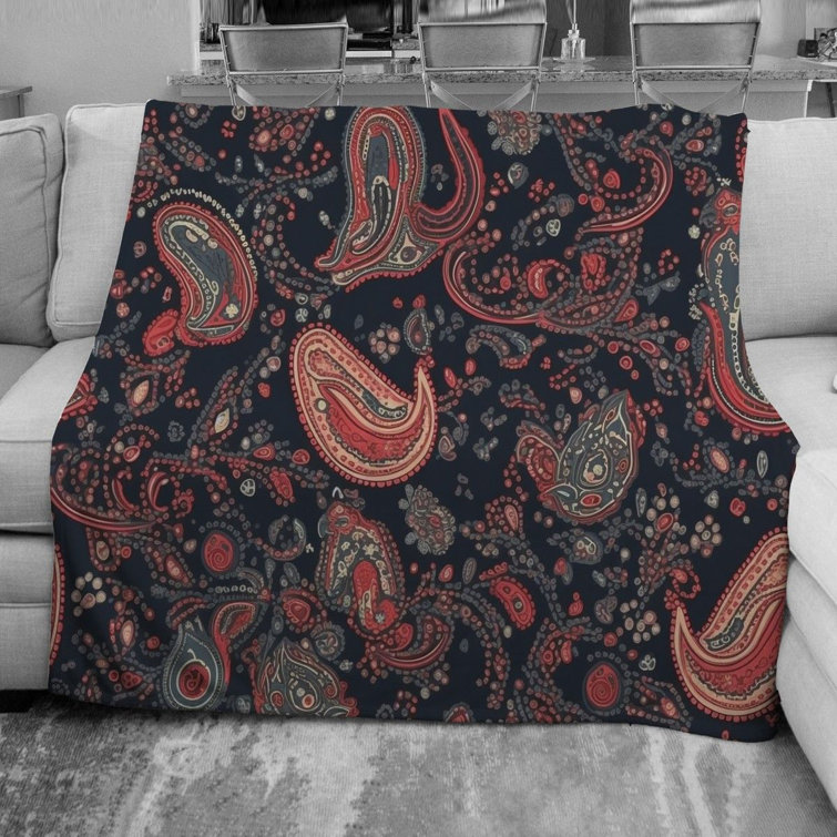 Red paisley blanket hot sale